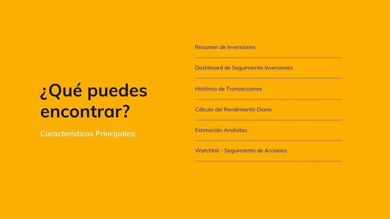 Portafolio para el Control de tus Inversiones